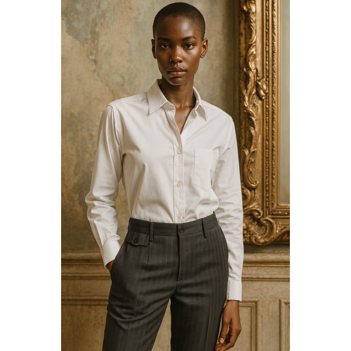 Dolce&Gabbana Pinstripe Wool Dress Pants Career Made In Italy Size 50/34 (L)